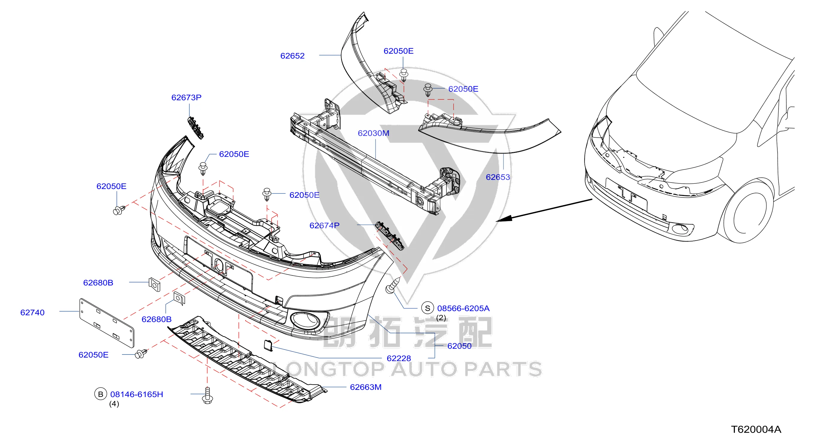 Snap Fastener 01553-2FR0A 015532FR0A for Infiniti
