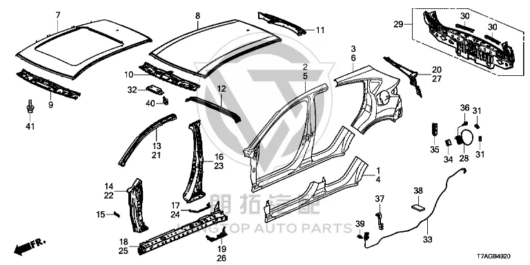 Side Wall Outer Panel 04635-T7JH00 04635T7JH00 for Honda