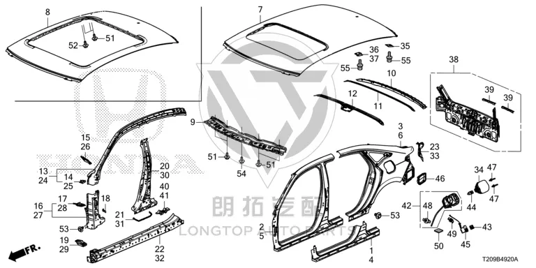 Tail Light Socket (Left) 63720-T20A0 63720T20A0 for Honda
