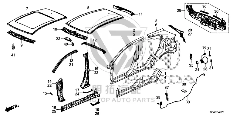 Rear Fender (Left) 04646-TKKH0 04646TKKH00ZZ for Honda