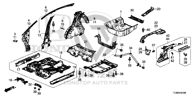 Spare Wheel Groove 04655-T7JH0 04655T7JH0 for Honda