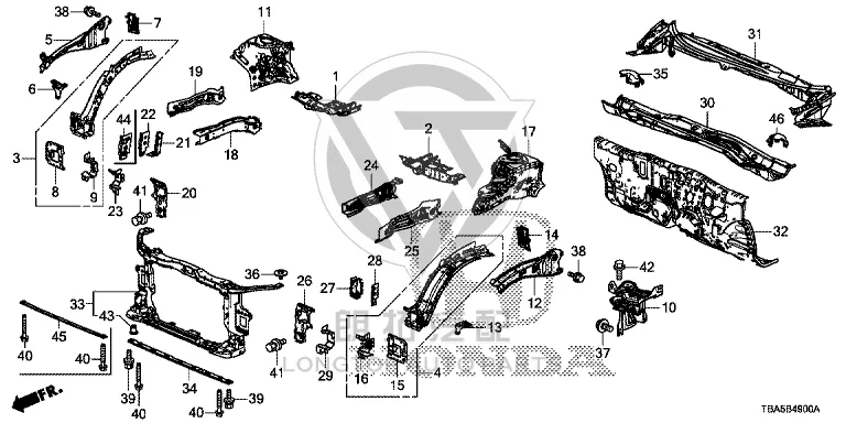 Front Wheel Housing Connecting Plate 04674-TEAT0 04674TEAT0 for Honda