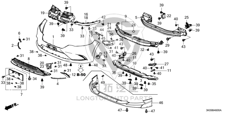 Headlamp Bracket (Left) 71290-3K0H00 712903K0H00 for Honda