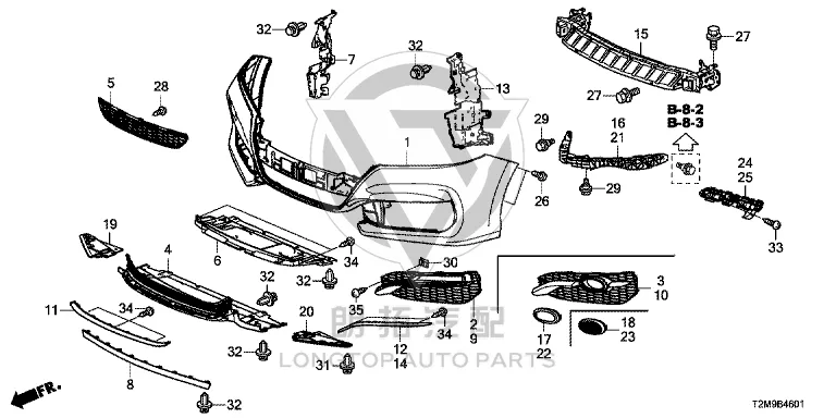 Front Bumper Skin 04711-T2JH5 04711T2JH5 for Honda