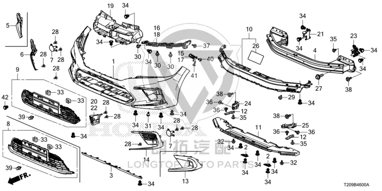Front Fog Lamp Shield (Right) 71141-T31H10 71141T31H10 for Honda