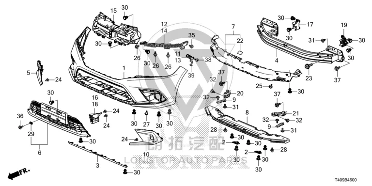 Front Bumper Grille (lower) 71151-T31-H00 71151T31H00 for Honda