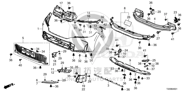 Front Bumper Frame 71130-T20-A00 71130T20A00 for Honda