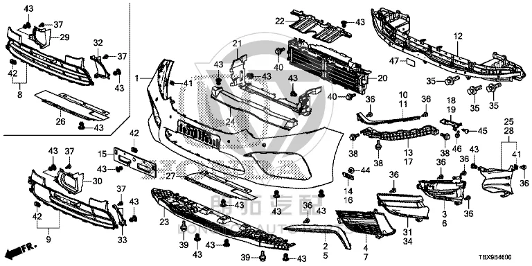 Front Fog Lamp Bracket (Left) 71108-TBXH0 71108TBXH0 for Honda