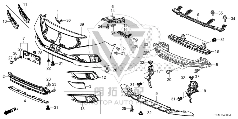 Front License Plate 71145-TETH5 71145TETH50 for Honda