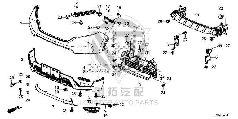 Headlamp Bracket (Left) 71190-TMET01 71190TMET01 for Honda