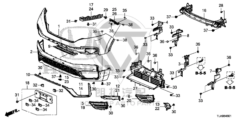 Front Fog Lamp Bracket (Right) 71116-TLYH60 71116TLYH60 for Honda