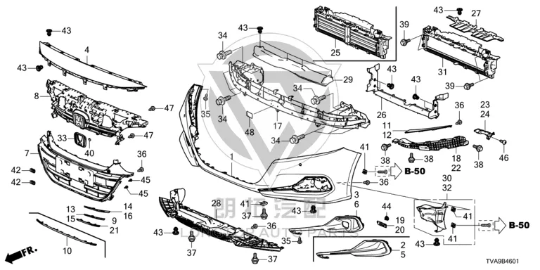 Front License Plate 71111-TVE-F31ZA 71111TVEF31ZA for Honda