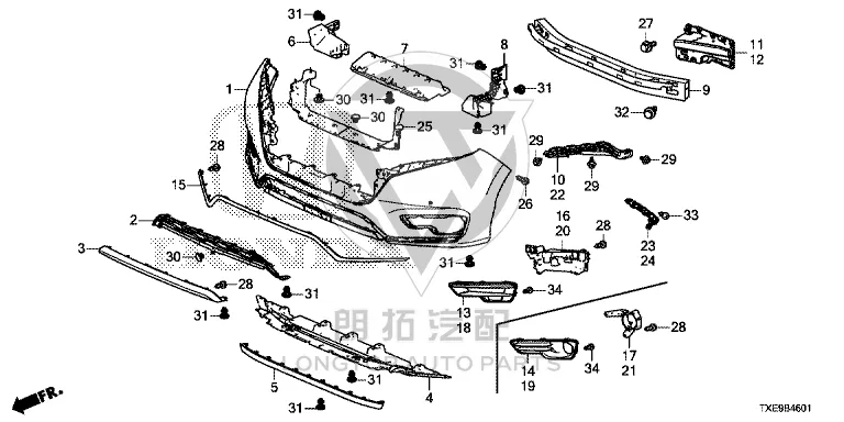 Front Fog Lamp Cover (Left) 71181-TXEH61 71181TXEH61 for Honda