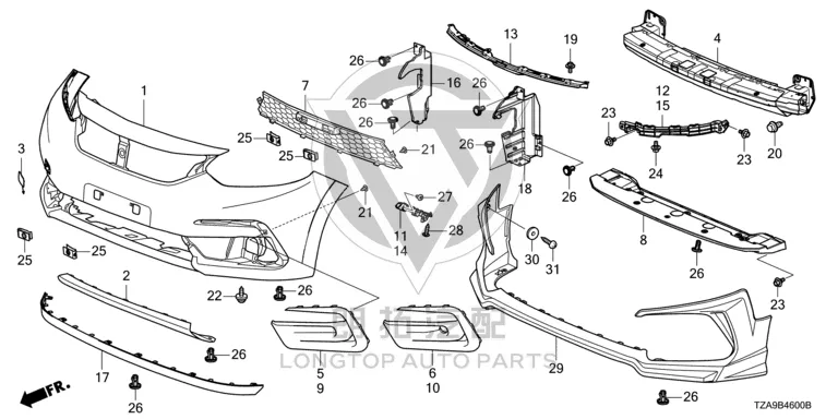 Headlamp Bracket (Left) 71290-TZA-000 71290TZA000 for Honda