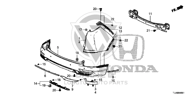 Rear Bumper Decorative Light 34550-TLAH1 34550TLAH11 for Honda