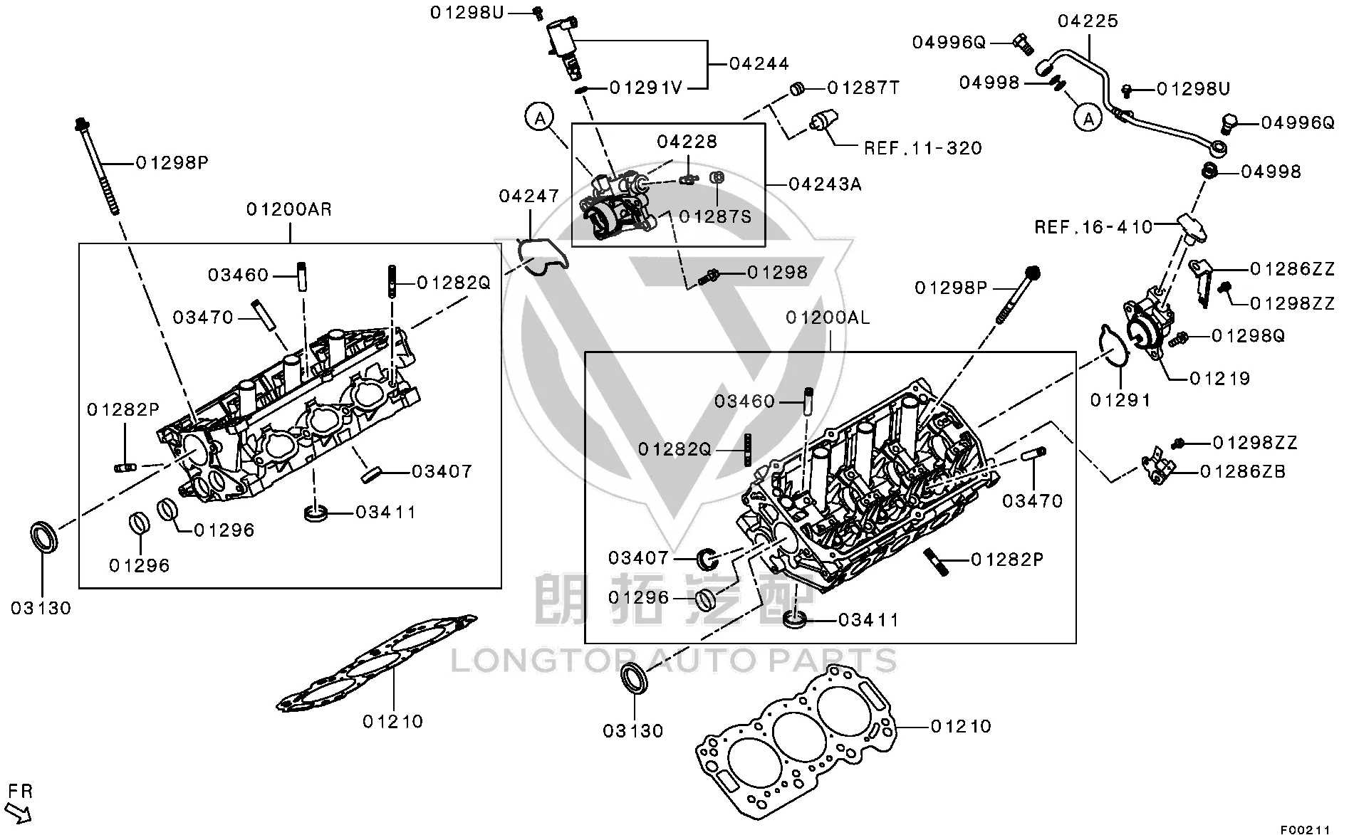 Engine Cylinder Head Gasket (Left) 1005B-210 1005B210 for Mitsubishi CW6W