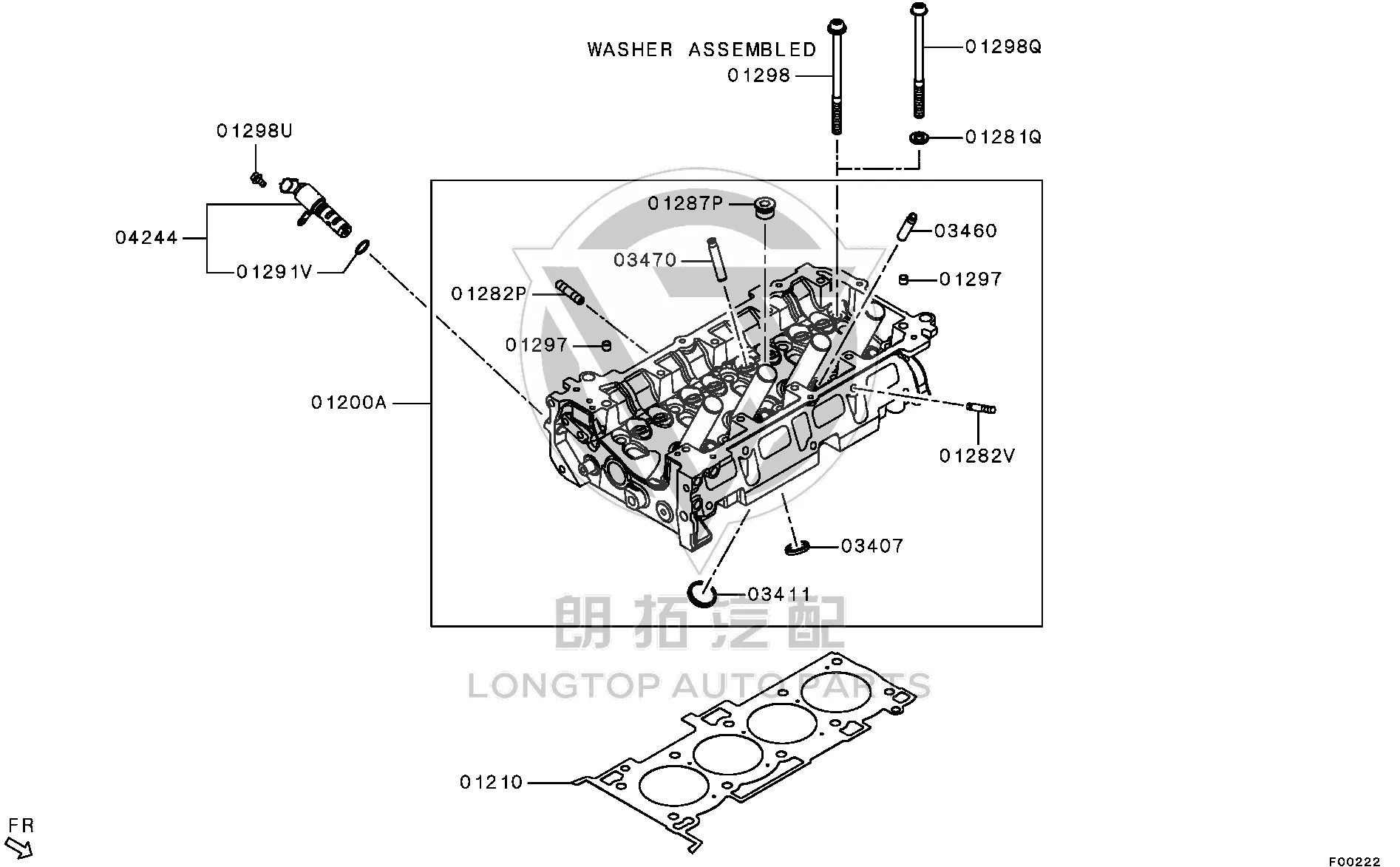 Engine Cylinder Head Gasket 1005B-450 1005B450 for Mitsubishi CV2W