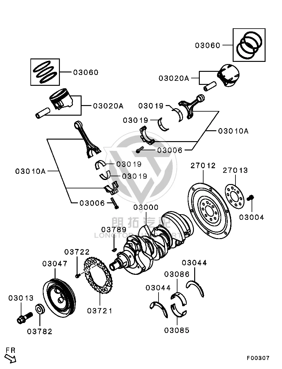 Connecting rod bearing 1115A-506 1115A506 for Mitsubishi CW6W