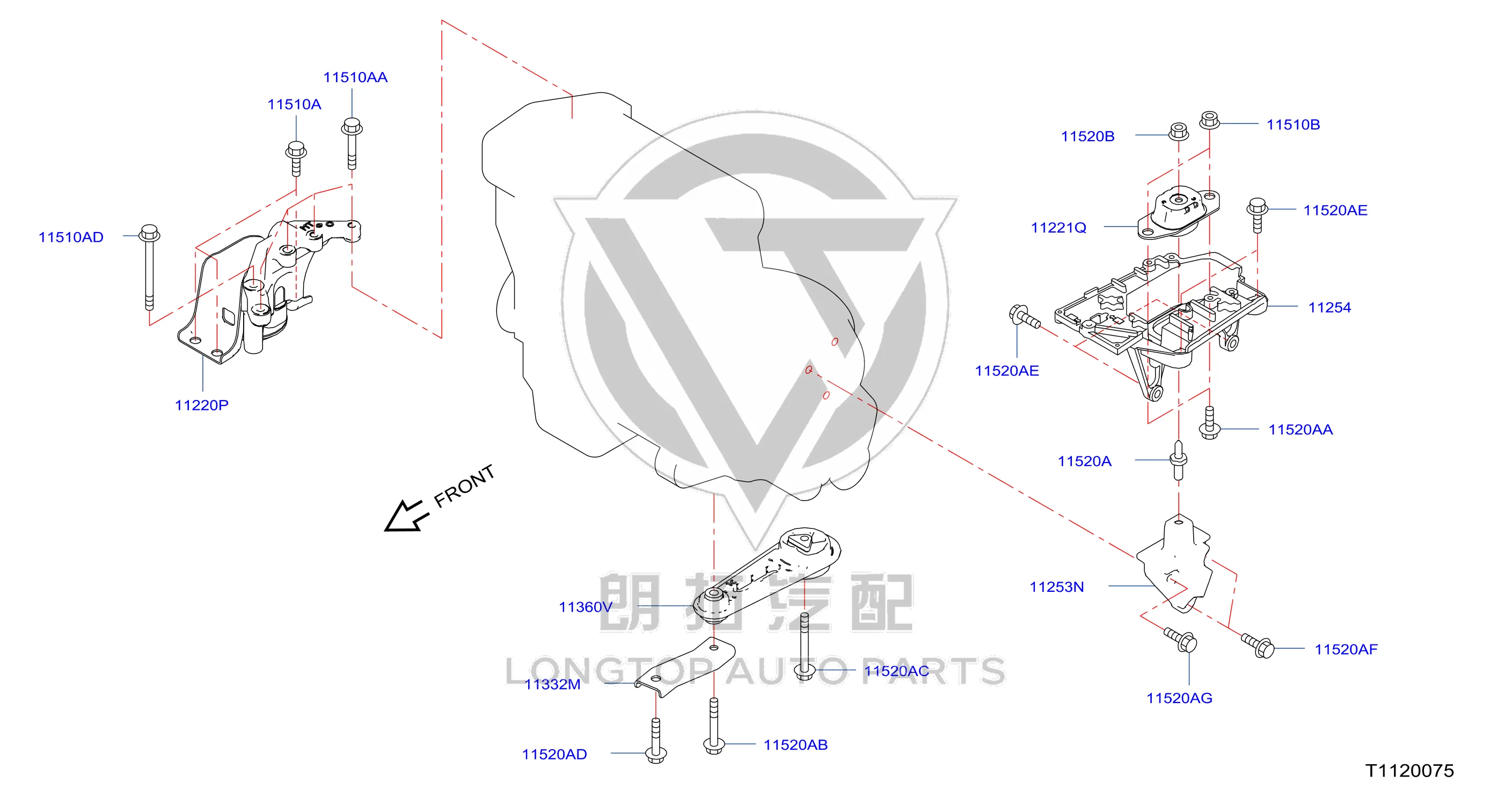 Engine Mount Right 11210-1KA1A 112101KA1A for Infiniti