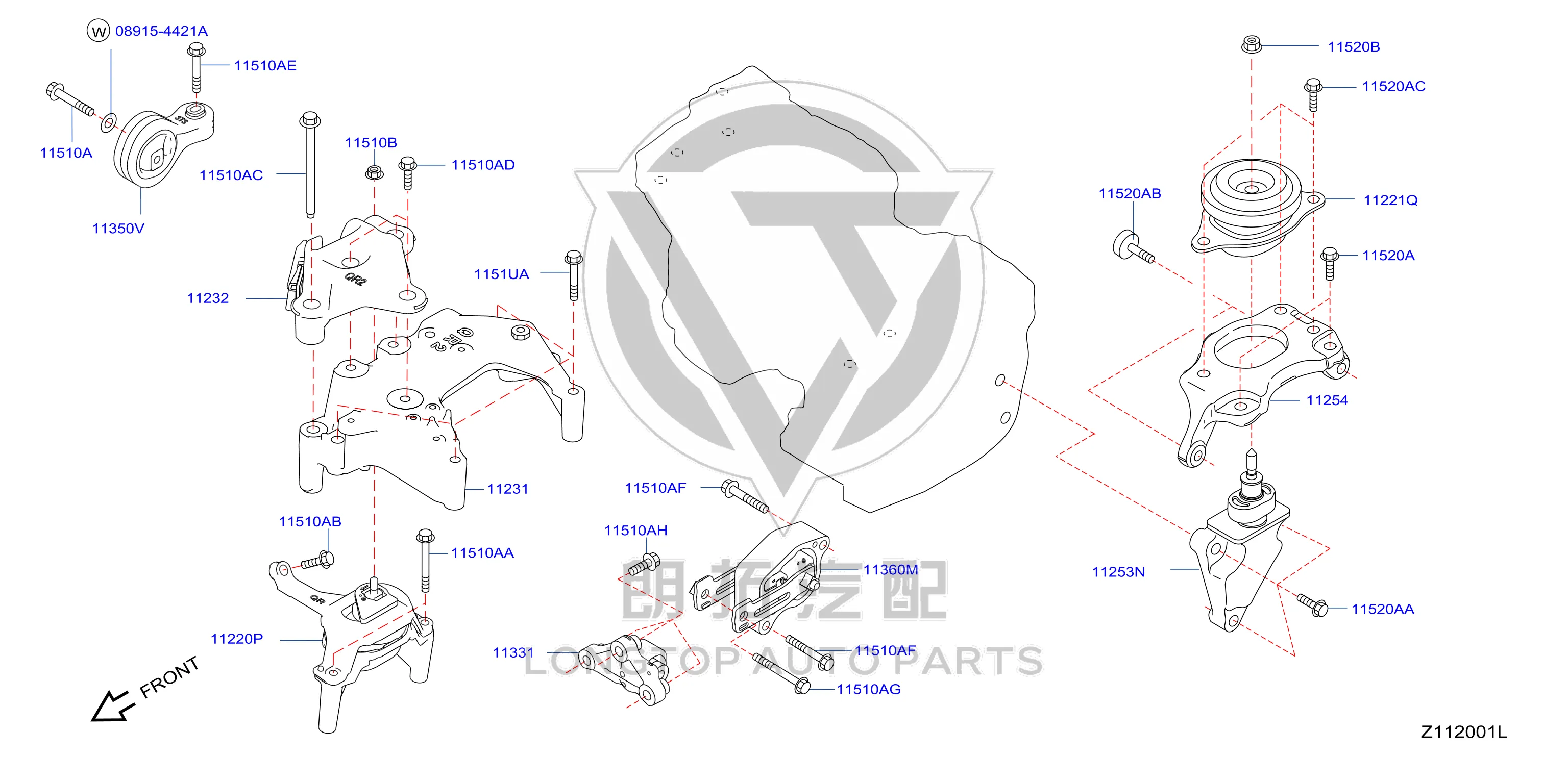 Engine Mount (Left) 11220-2TF0A 112202TF0A for Nissan