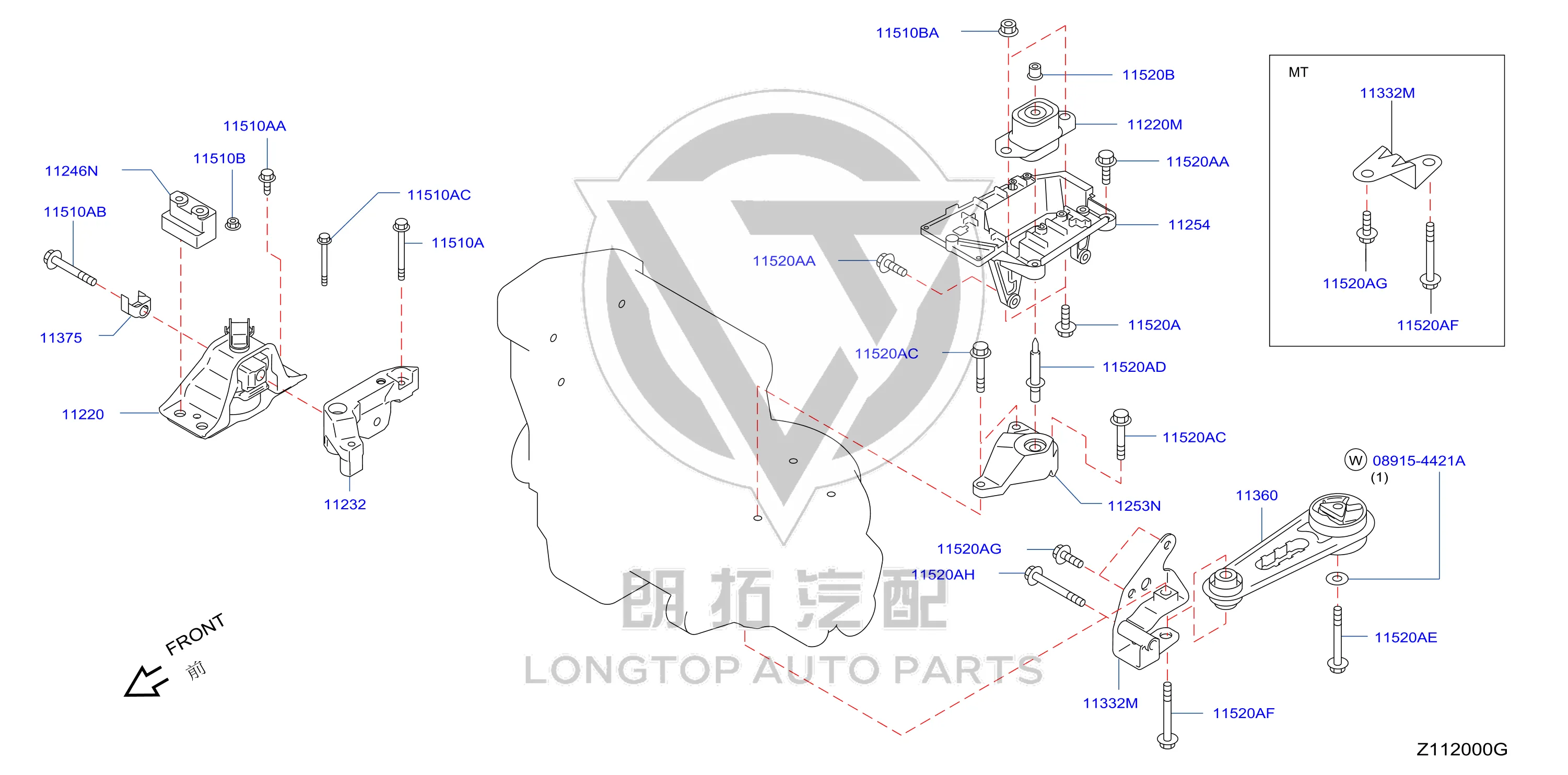 Engine Mount Left 11220-ED56A 11220ED56A for Nissan