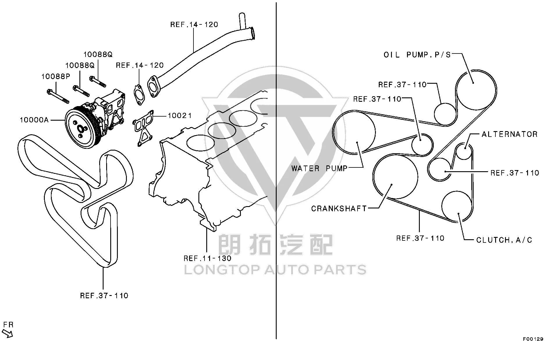 Pump Sealing Gasket MN187-24646 MN187246 for Mitsubishi CV2W