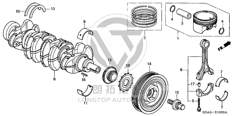 Piston ring 13011-RAD-004 13011RAD004 for Honda