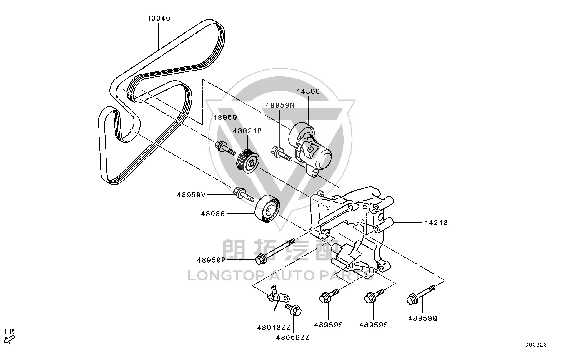 Generator Belt 1340A-198 1340A198 for Mitsubishi GA2W