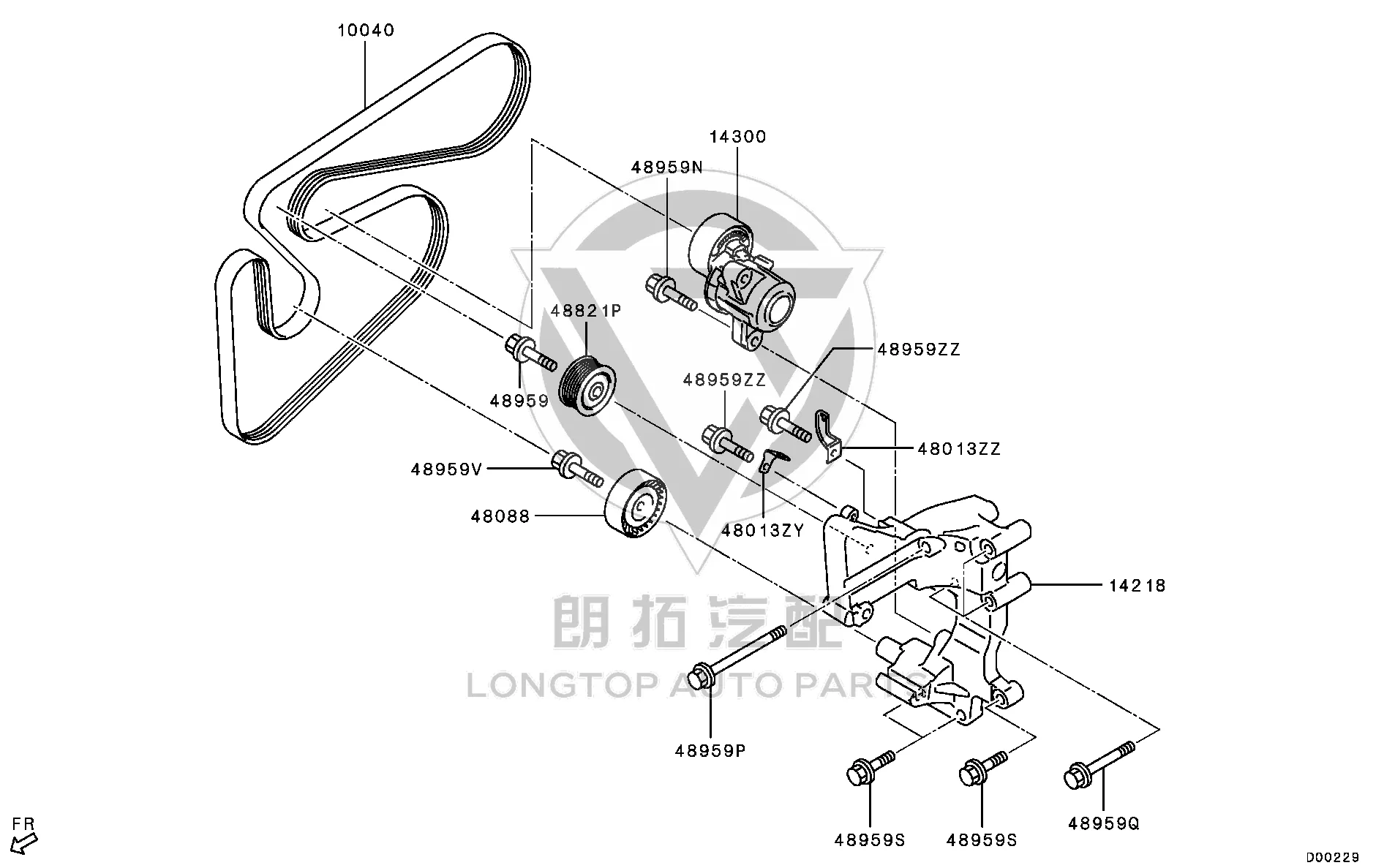 Generator belt 1340A-197 1340A197 for Mitsubishi GF7W