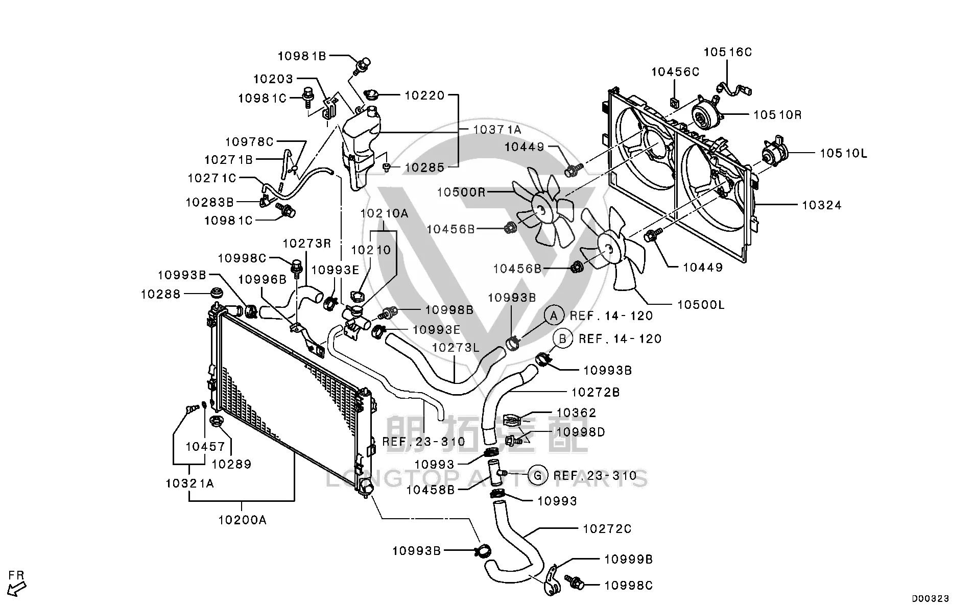 Radiator Pipe 1370B-181 1370B181 for Mitsubishi GA2W
