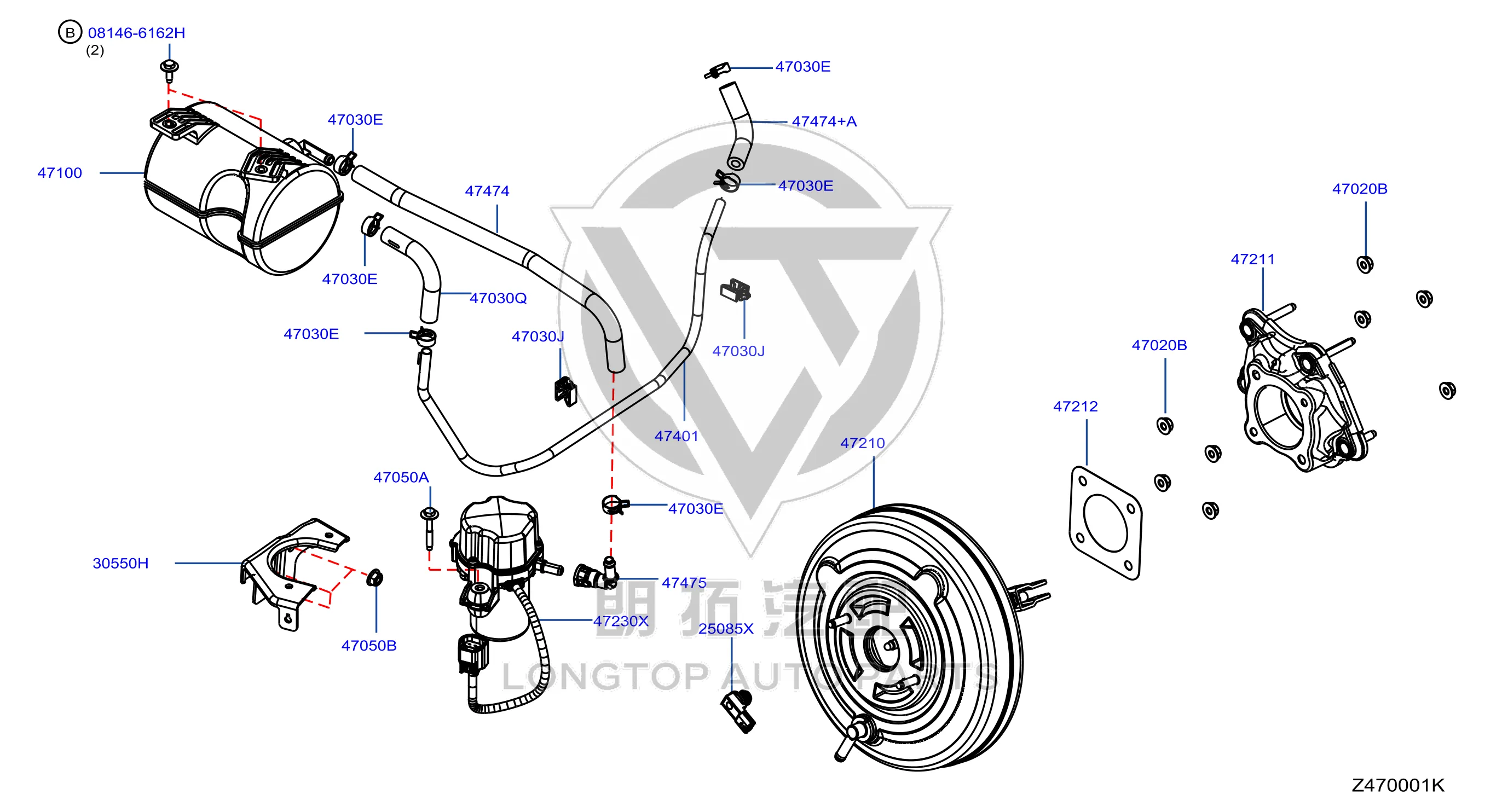 Brake Vacuum Pump 14650-2GR0A 146502GR0A for Venucia