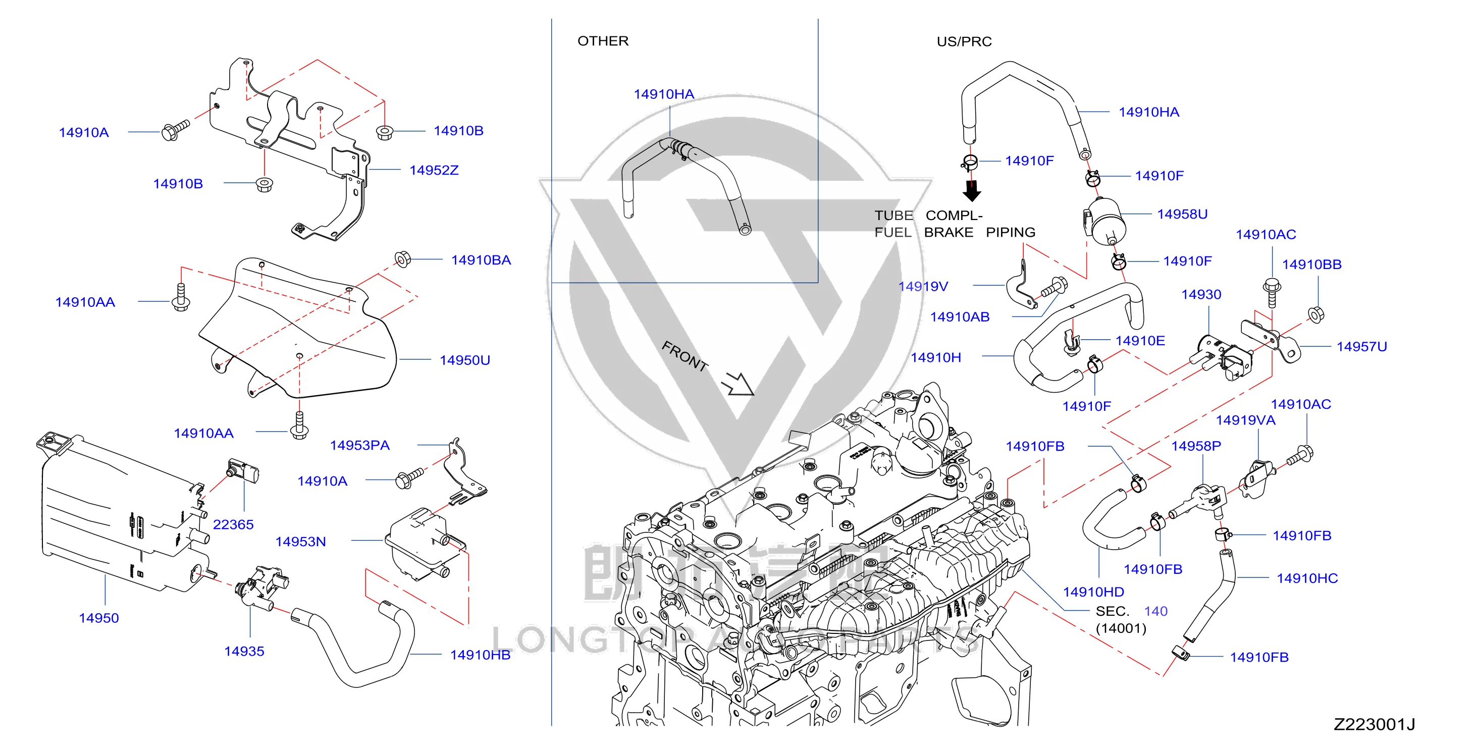 Activated Carbon Canister 14950-4BC0A 149504BC0A for Nissan