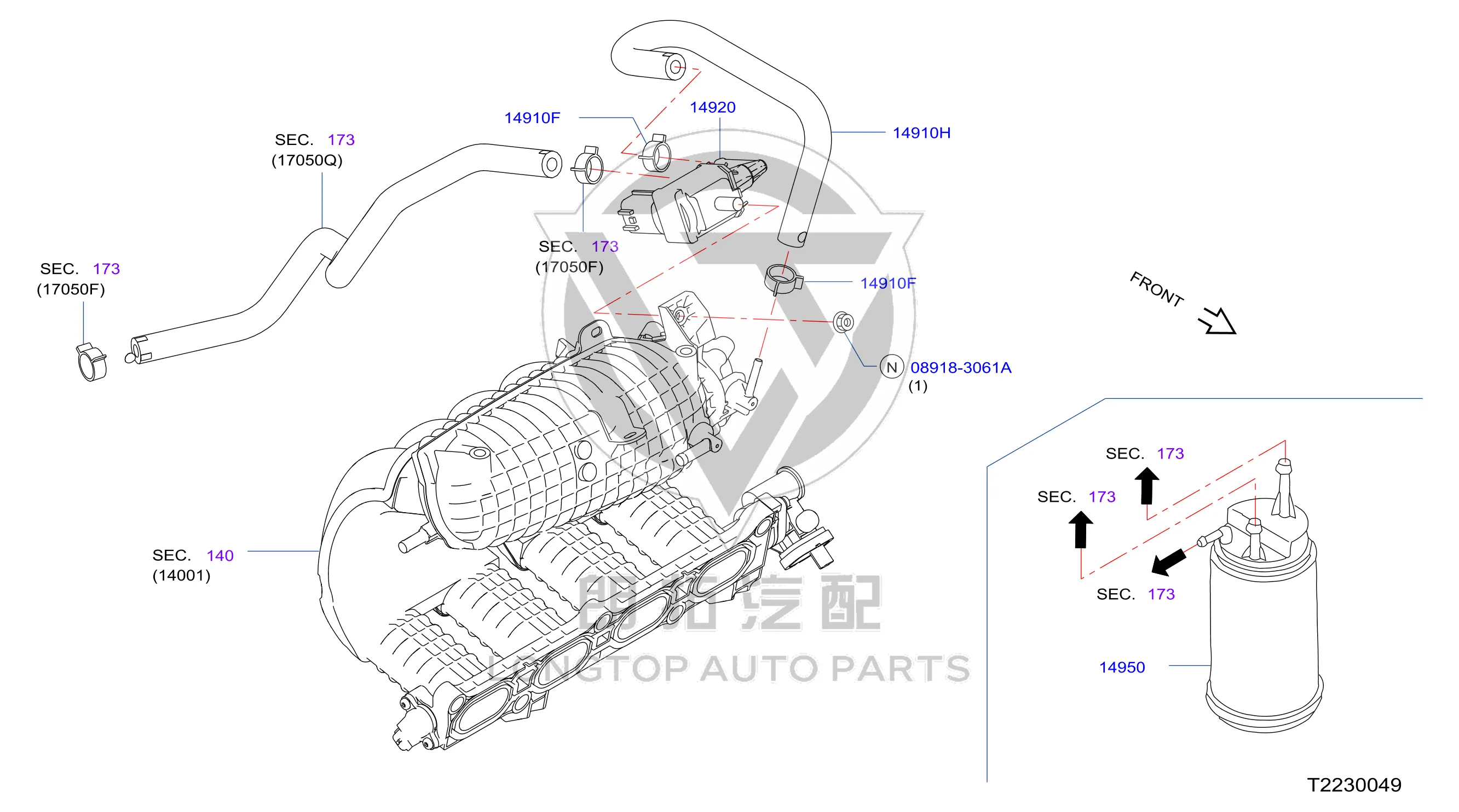 Activated Carbon Canister 14950-7FK0A 149507FK0A for Nissan