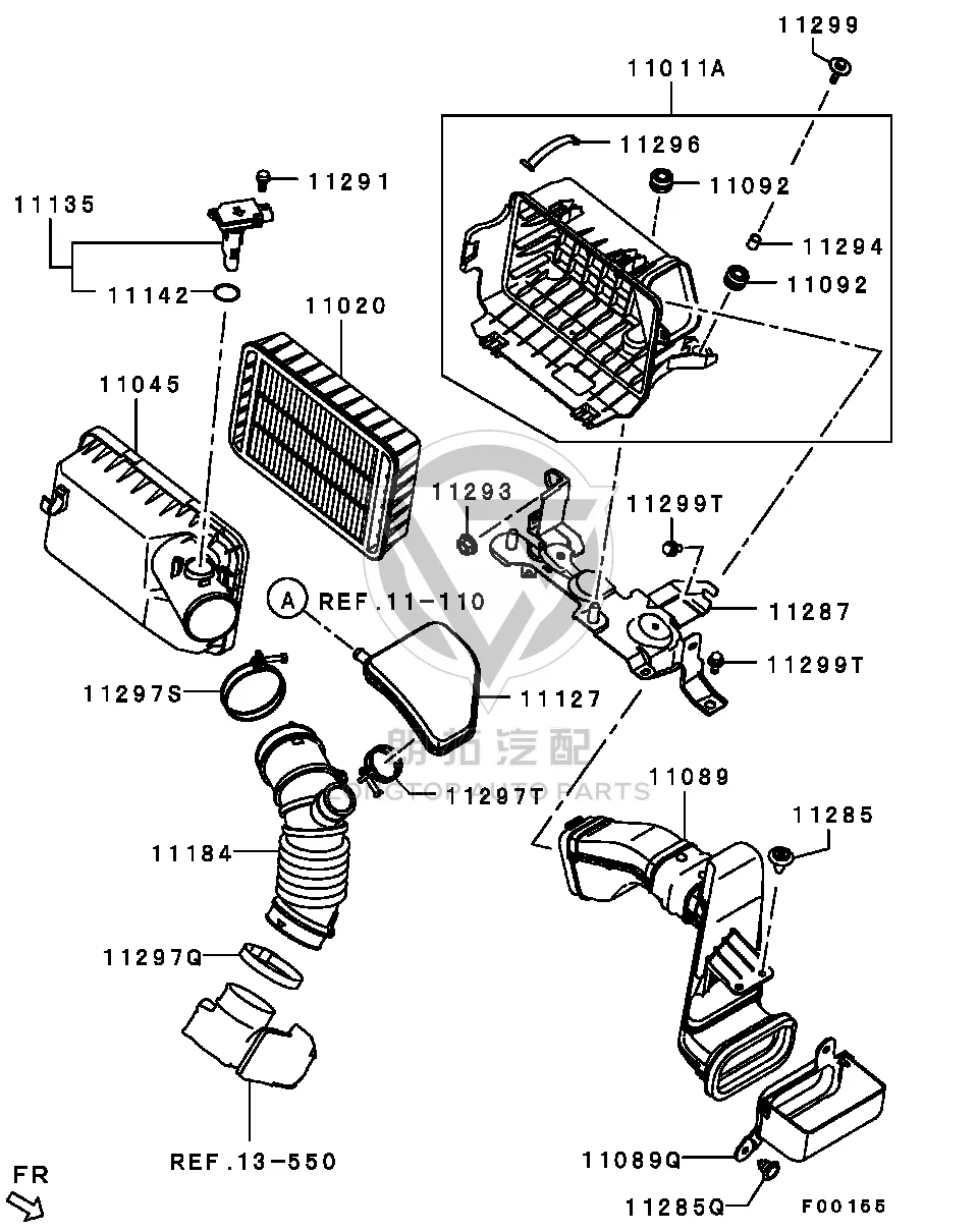 Air Cleaner Housing (Upper Left) 1500A-023 1500A023 for Mitsubishi CV2W