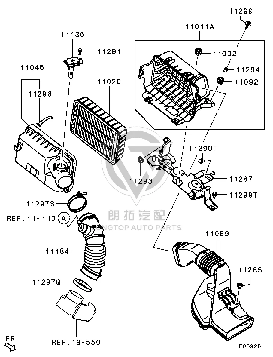 Air filter 1500A-722 1500A722 for Mitsubishi GA9W