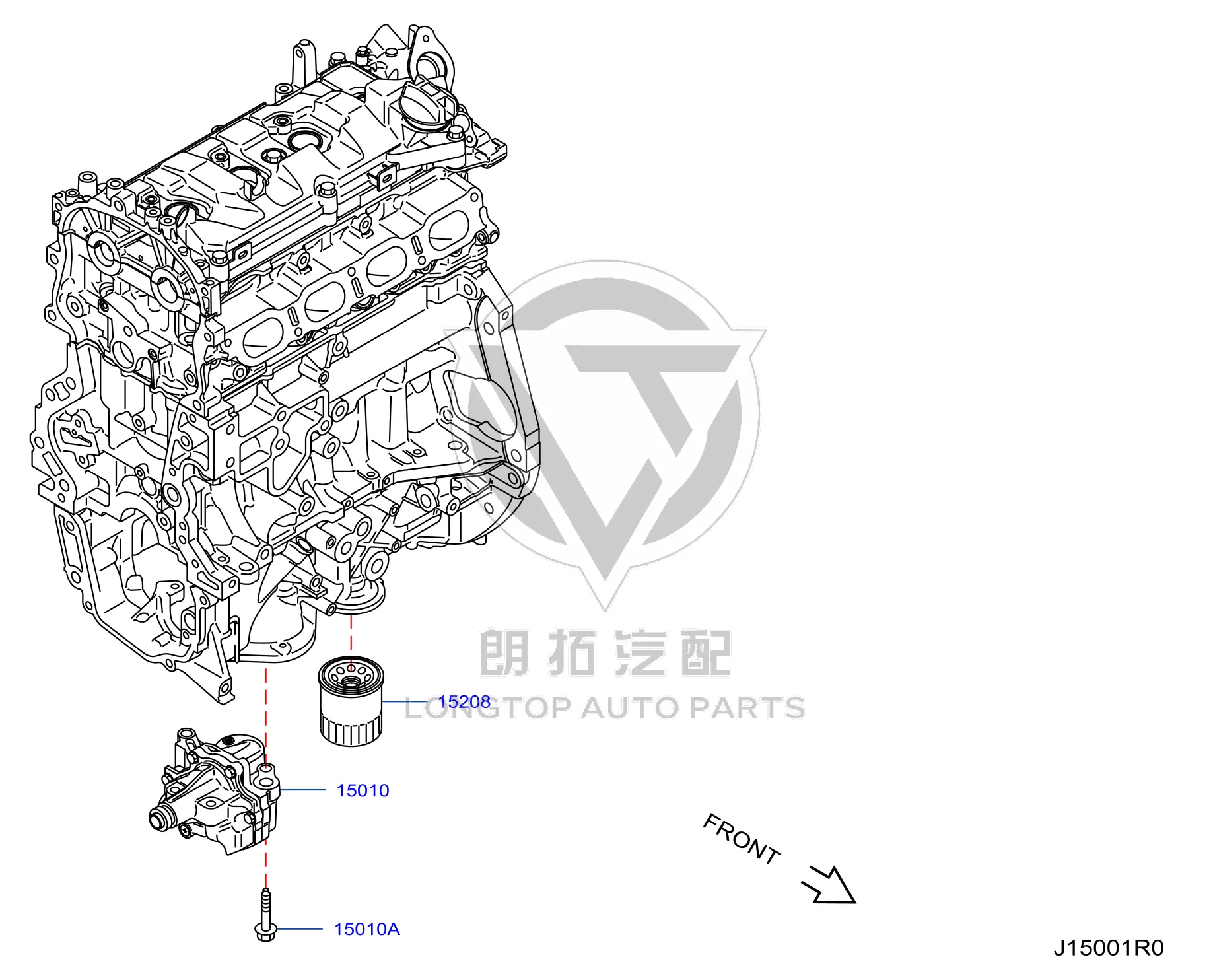 Oil Filter 15208-65F0B 1520865F0B for Infiniti