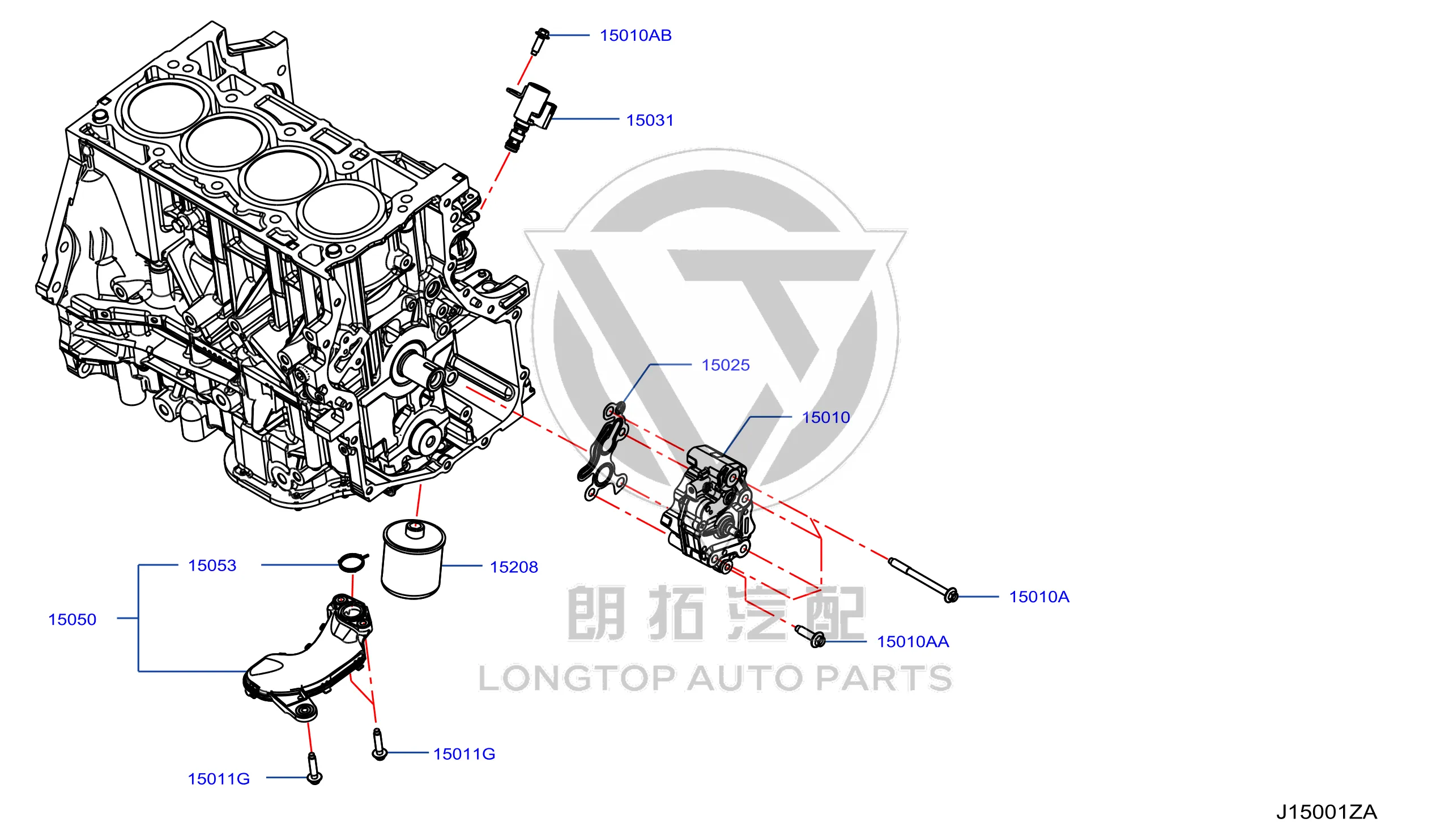 Oil Filter 15208-65F1B 1520865F1B for Nissan