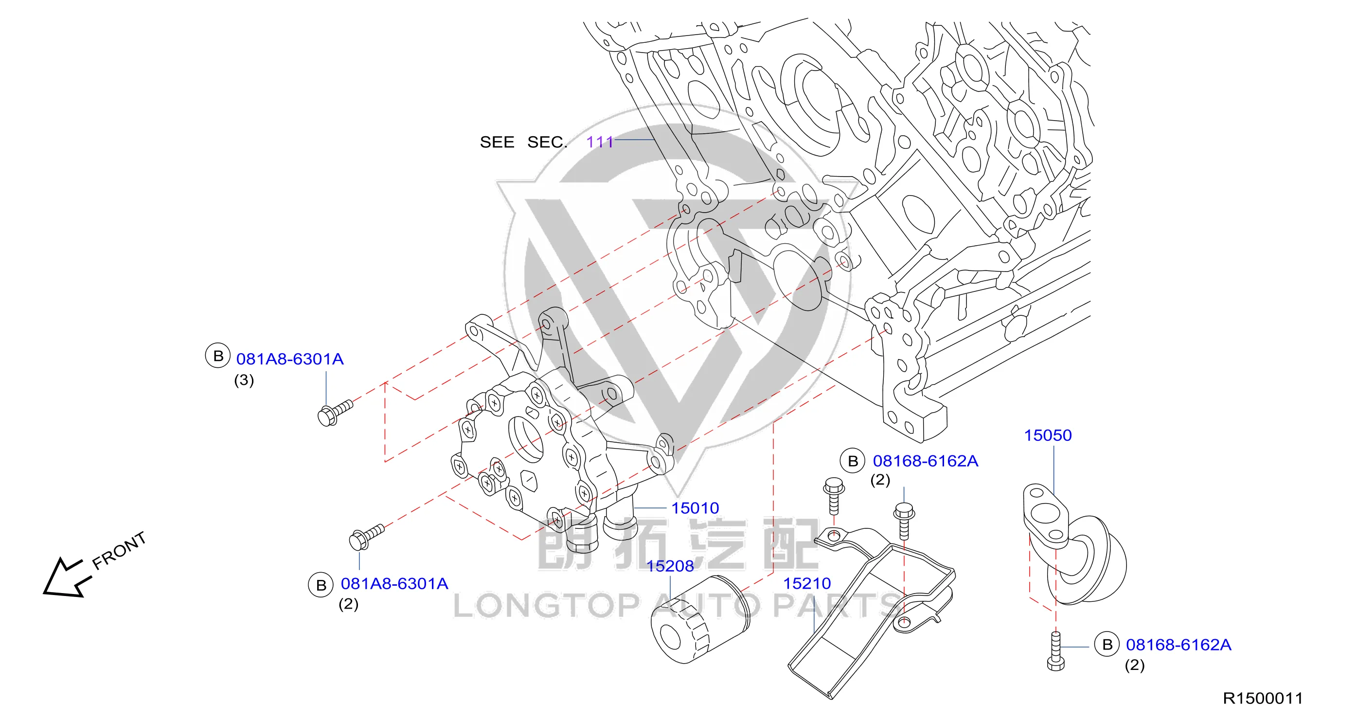 Oil Filter 15208-9E01A 152089E01A for Nissan