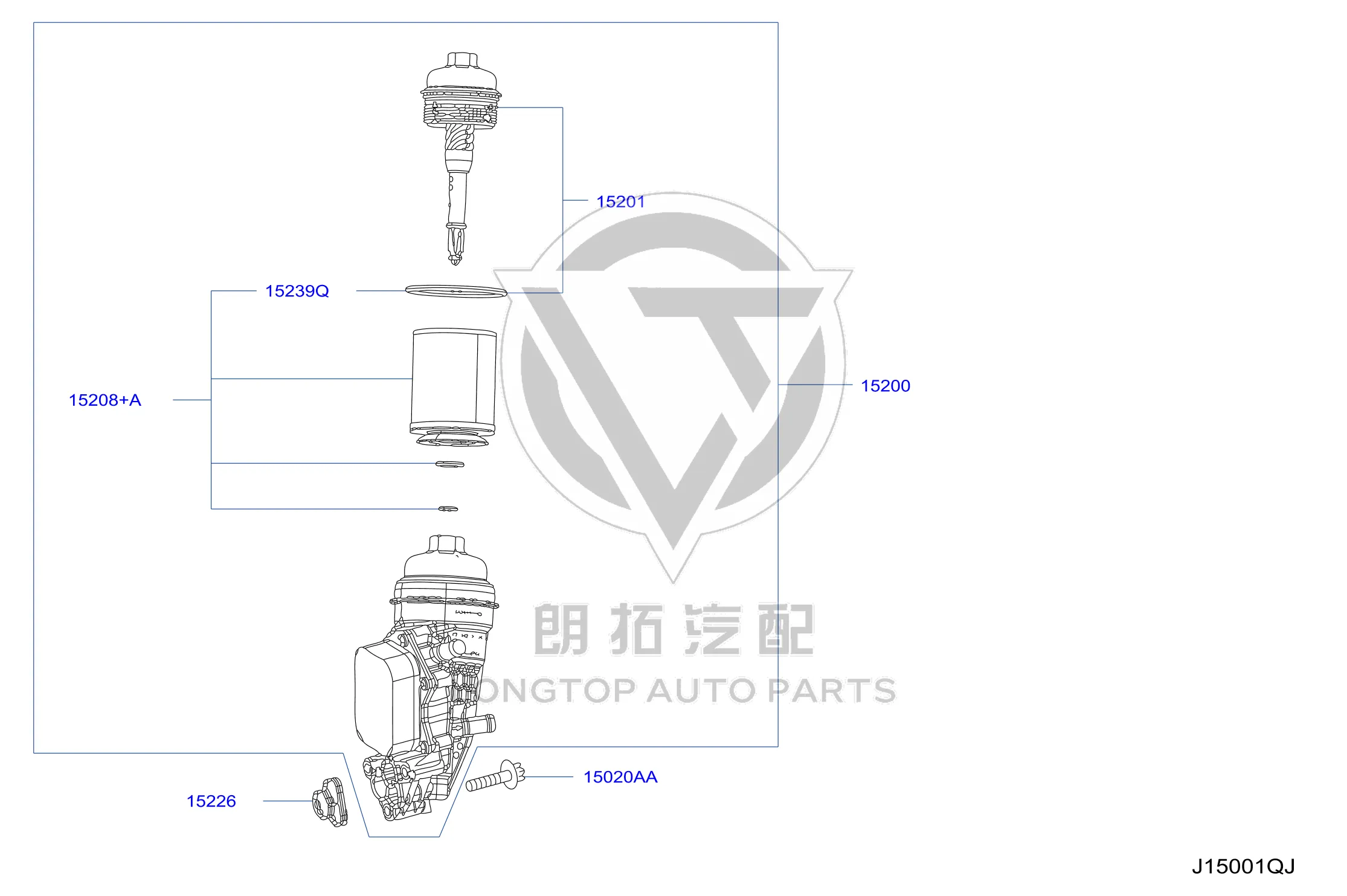 Oil Filter 15208-HG00D 15208HG00D for Infiniti