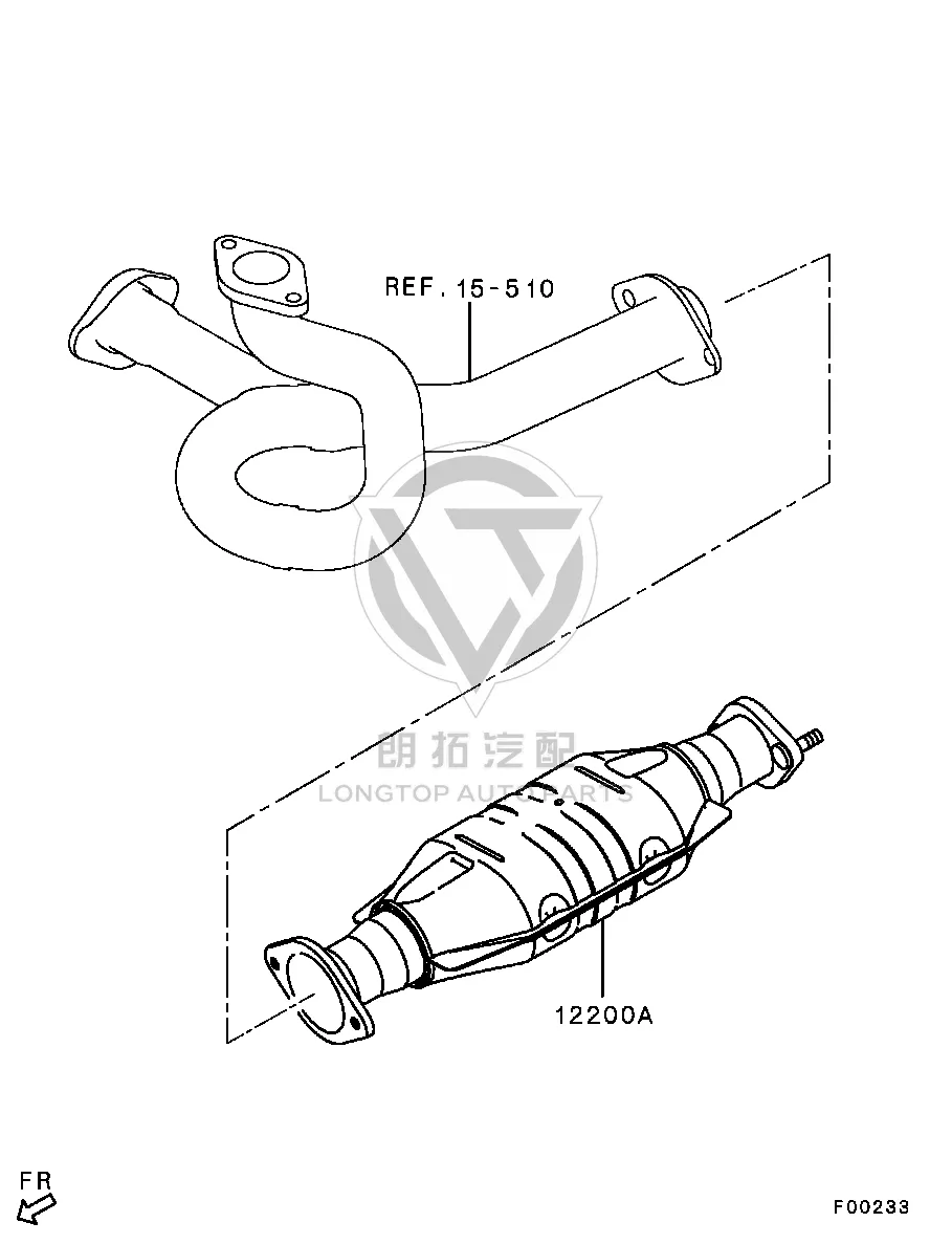 Three-way Catalytic Converter 1584A-774 1584A774 for Mitsubishi V87W