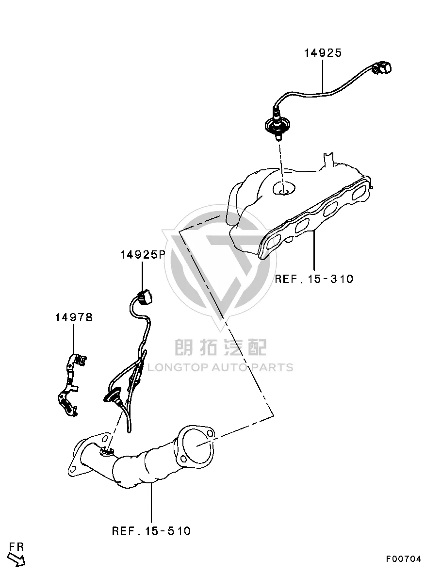 Oxygen Sensor (Front) 1588A-305 1588A305 for Mitsubishi GA2W
