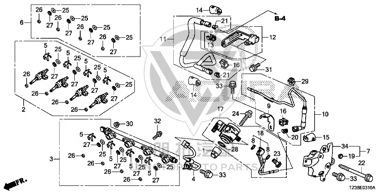 Fuel Injector 16010-5LA30 160105LA30 for Honda