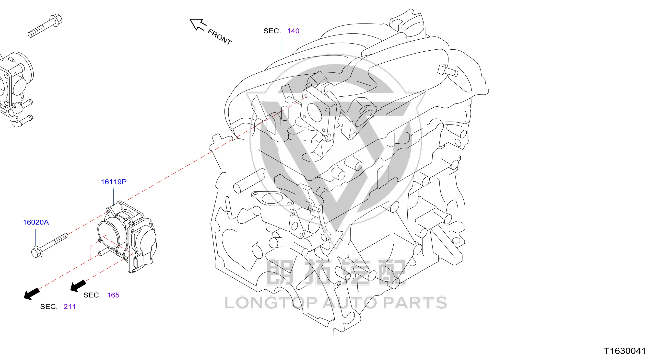 Throttle Adapter 16119-6LA0A 161196LA0A for Nissan