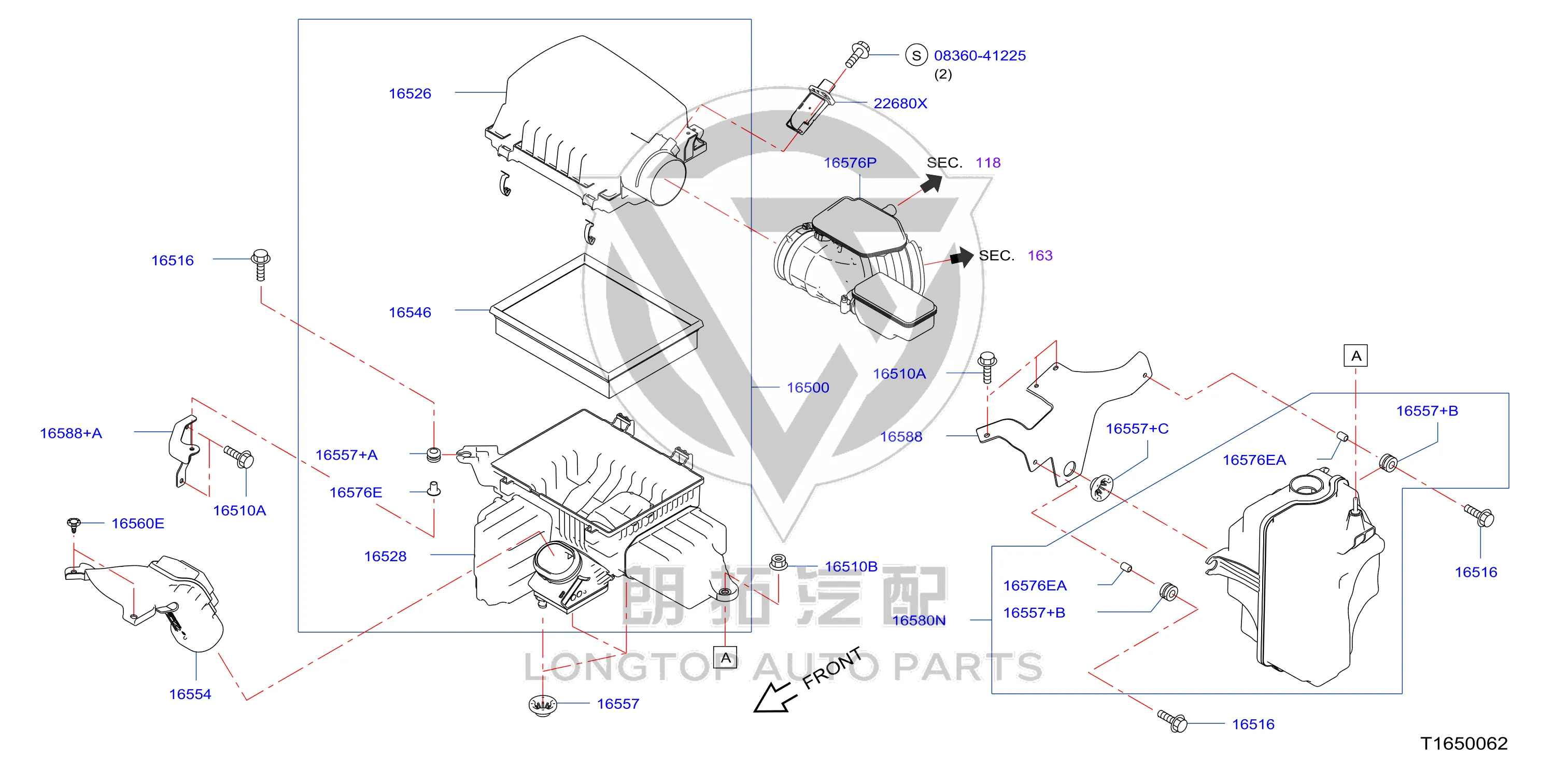 Air Resonator 16585-4JM1B 165854JM1B for Nissan