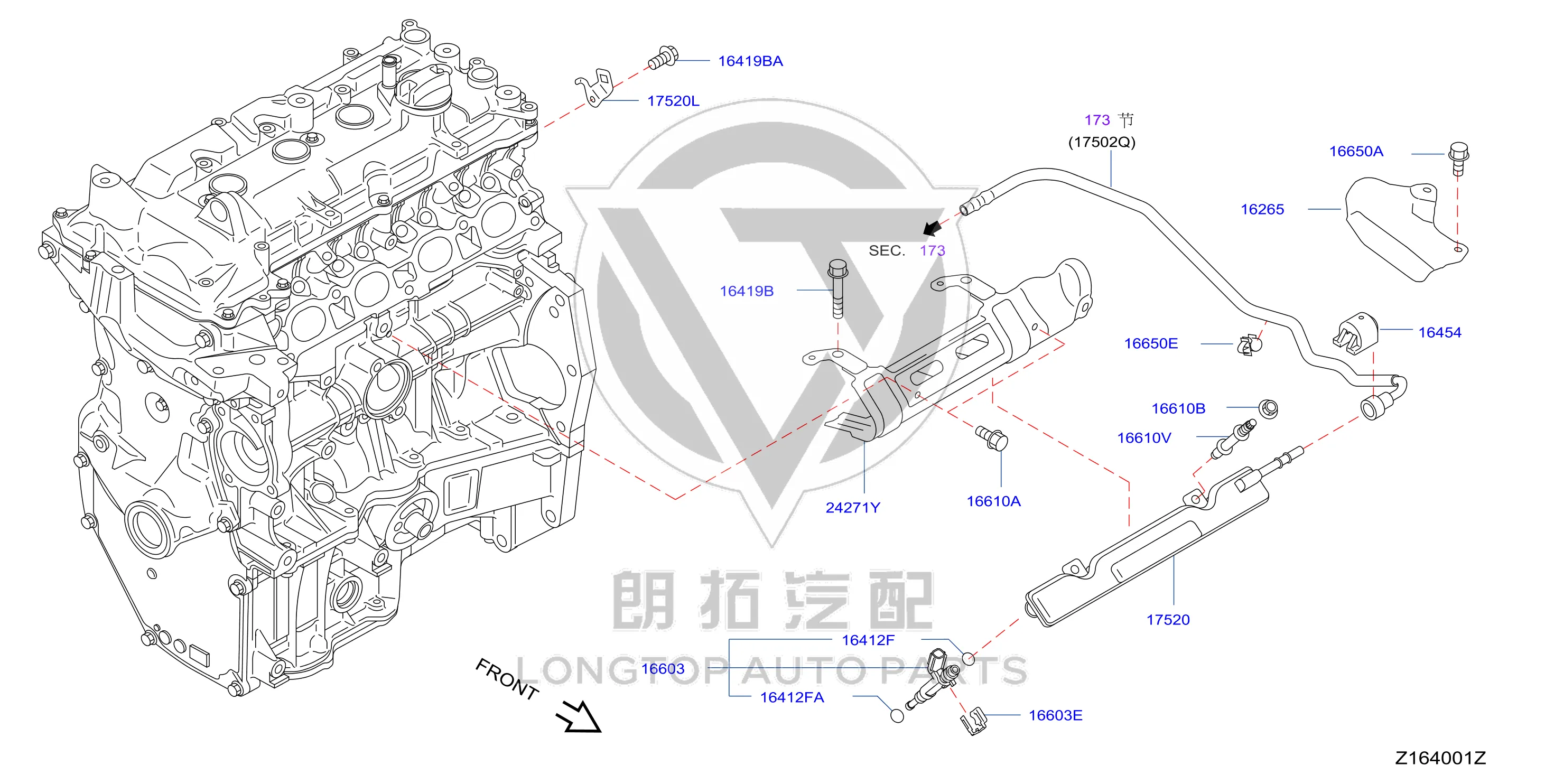 Fuel Injector 16600-1KT1A 166001KT1A for Nissan