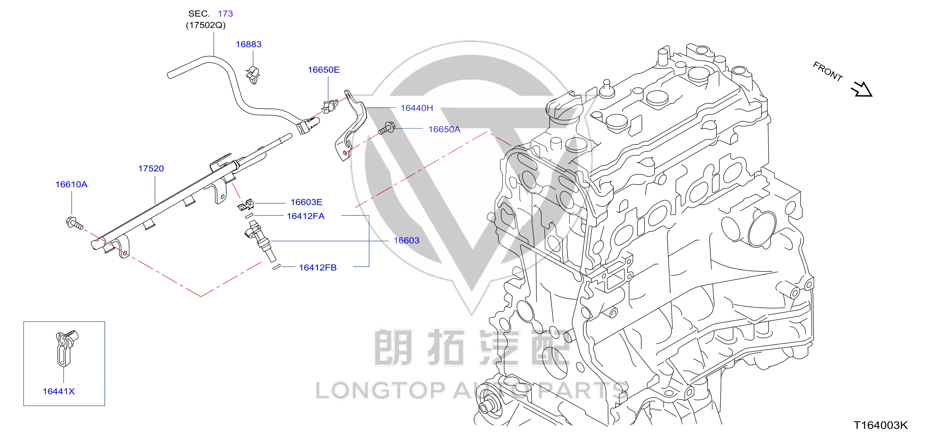 Fuel injector 16600-5TA0B 166005TA0B for Nissan