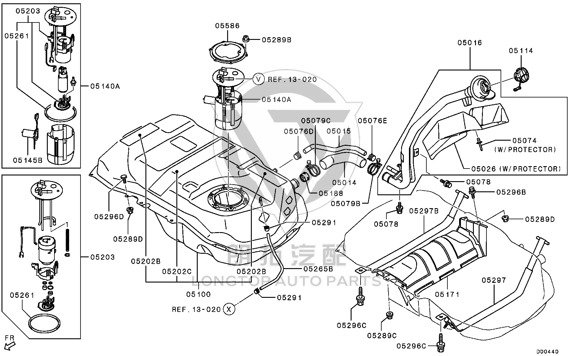 Fuel Tank 1700A-696 1700A696 for Mitsubishi CW4W