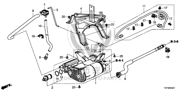 Activated Carbon Canister 17011-TBTH51 17011TBTH51 for Honda
