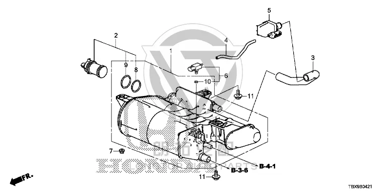 Activated Carbon Canister 17011-TVEH61 17011TVEH61 for Honda