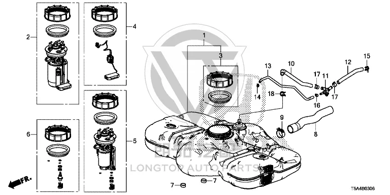Fuel Pump Assembly 17045-T5B-000 17045T5B000 for Honda